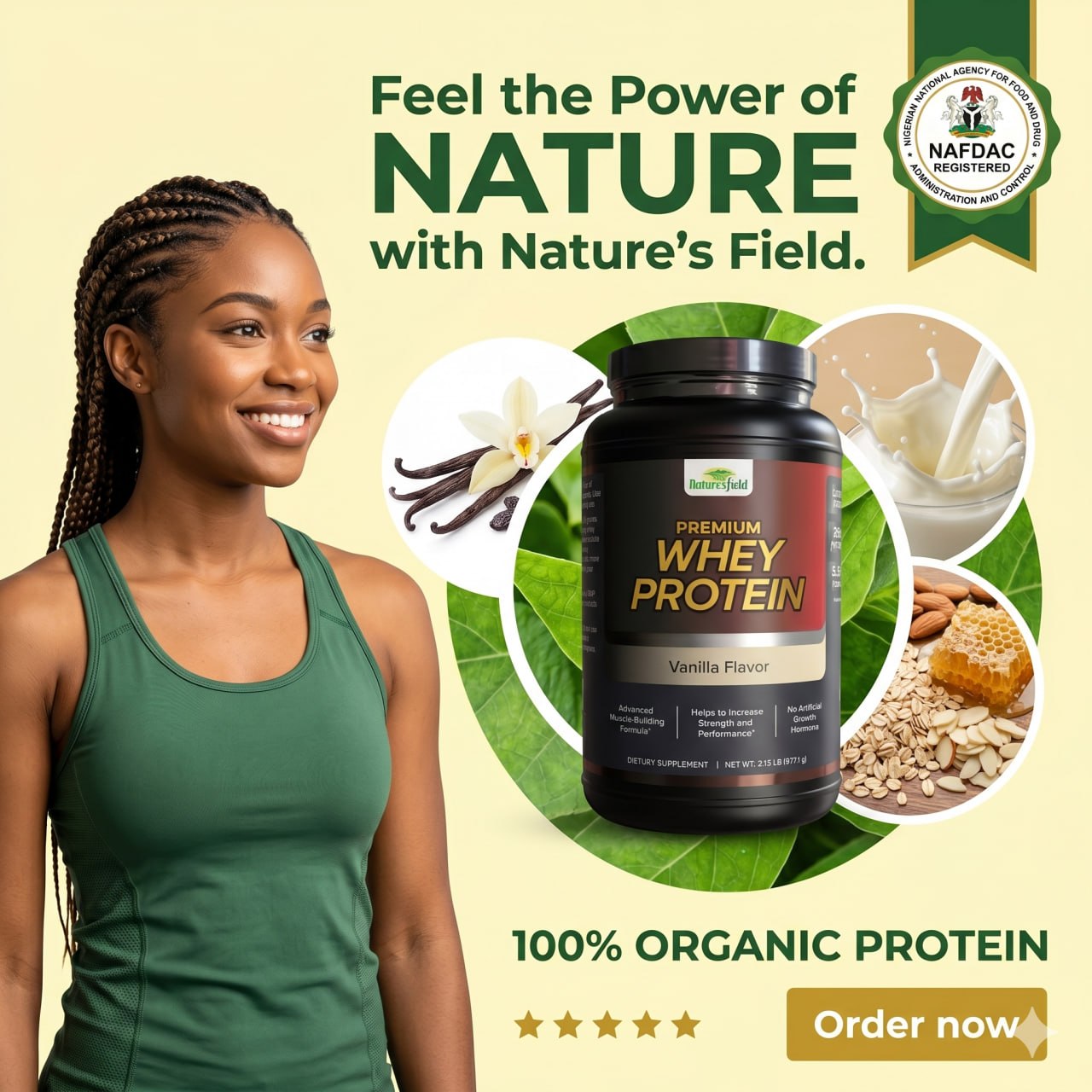 Nature's Field Whey Protein lifestyle